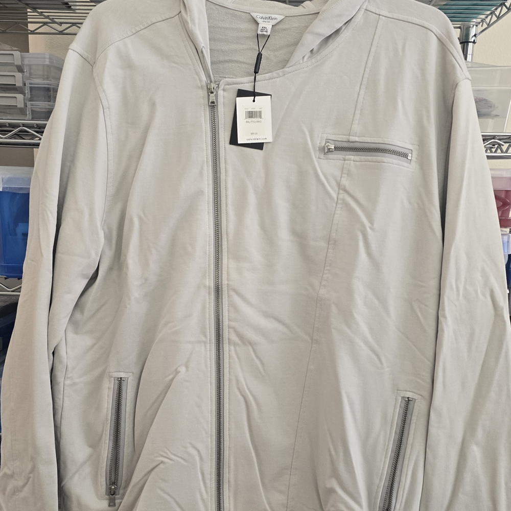 Light Gray Zip-Up Jacket - Picture 5 of 5